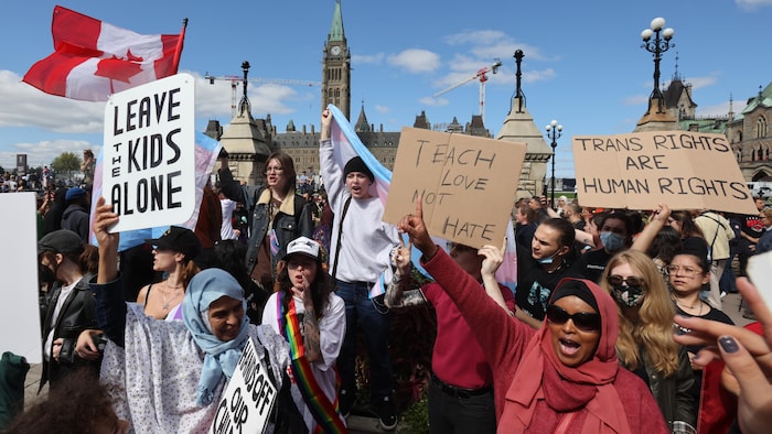 2023年9月渥太华的示威活动。